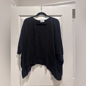 Allen Allen Black Textured Top